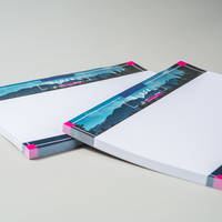 Block quer, farbig bedruckt, liegend