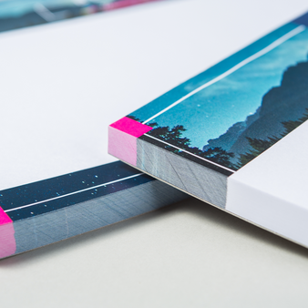 Block, farbig bedruckt, liegend