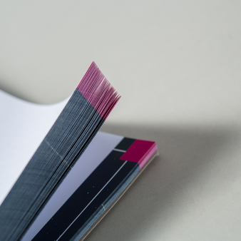 Block, farbig bedruckt, liegend