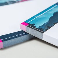 Block quer, farbig bedruckt, liegend