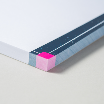 Block, farbig bedruckt, liegend