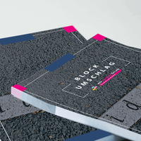 Block mit Deckblatt, farbig  bedruckt, liegend