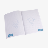 Block, bedruckt, Hoch, aufgefalten 