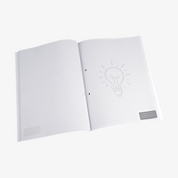 Block, bedruckt, Hoch, aufgeschlagen