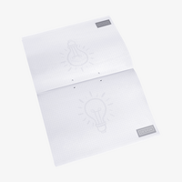 Block, bedruckt, quer, aufgeschlagen