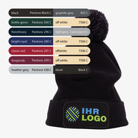 Bommelmütze Farbtabelle, rechteckig bedruckt