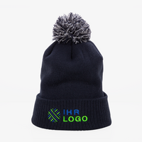 Bommelmütze, Vorderseite, Bbstickt