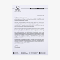 Briefpapier, bedruckt, Vorderseite