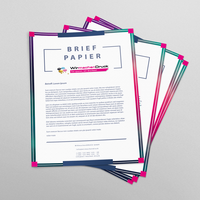 Briefpapier, farbig bedruckt, Motiv