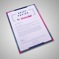 Briefpapier, farbig bedruckt, liegend