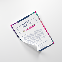 Briefpapier DIN A5, 4/0 farbig, Vorderseite