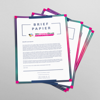 Briefpapier DIN A5, 4/0 farbig, Vorderseite