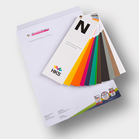 Briefpapier, farbig bedruckt, liegend, verschiedene Farben