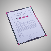 Briefpapier, farbig bedruckt, liegend, silber