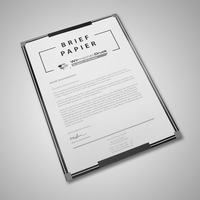 Briefpapier, farbig bedruckt, liegend, grau