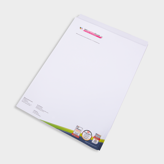 Briefpapier, farbig bedruckt, liegend