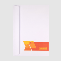 Briefumschlag DIN C4 (Lasche an der breiten Seite), haftklebend ohne Fenster, beidseitig 4/4 farbig bedruckt, Rückseite