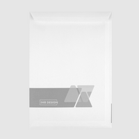 Briefumschlag DIN C4 (Lasche an der schmalen Seite), haftklebend mit Fenster, einseitig 0/1 bedruckt (Rückseite)