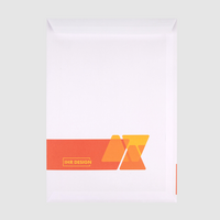 Briefumschlag DIN C4 (Lasche an der schmalen Seite), haftklebend ohne Fenster, einseitig 0/4 farbig bedruckt (Rückseite)