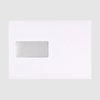 Briefumschlag DIN C5 (Lasche an der schmalen Seite), haftklebend mit Fenster, einseitig 0/4 farbig bedruckt (Rückseite), Vorderseite