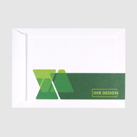 Briefumschlag DIN C5 (Lasche an der schmalen Seite), haftklebend ohne Fenster, beidseitig 4/4 farbig bedruckt, Rückseite