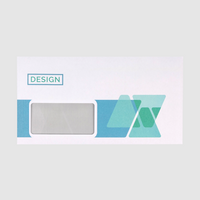 Briefumschlag DIN lang kompakt quer, haftklebend mit Fenster, einseitig 4/0 farbig bedruckt