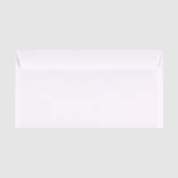 Briefumschlag DIN lang kompakt quer, haftklebend ohne Fenster, weiß, bedruckt mit Dialogpost Frankierwelle, Rückseite