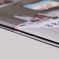 Broschüre mit Drahtheftung Endformat Quadrat 10,5 cm x 10,5 cm Klammer aussen