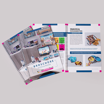Broschüre mit Metall-Spiralbindung Endformat DIN A5