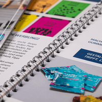 Broschüre mit Metall-Spiralbindung Endformat DIN A6 quer Detailansicht Spirale