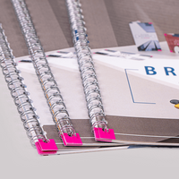 Broschüre mit Metall-Spiralbindung Endformat DIN A7 quer geschlossen
