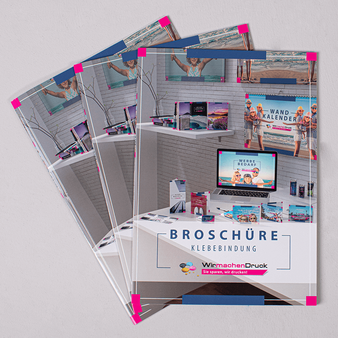 Broschüre mit PUR-Klebebindung DIN A6 quer