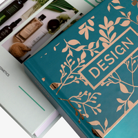 Buch, farbig bedruck, Motiv, Veraedelung gruen, details