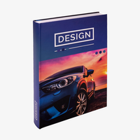 Buch Hardcover mit rundem Rücken DIN A4 hoch einfarbig Schwarz