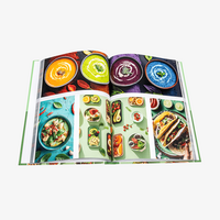 Buch, farbig bedruckt, Motiv, aufgefalten 