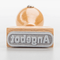 Stempel, liegend mit Motiv, Holz