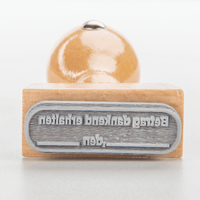 Stempel, liegend mit Motiv, Holz