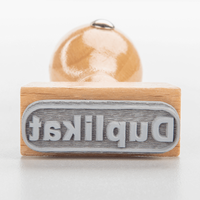 Stempel, liegend mit Motiv, Holz