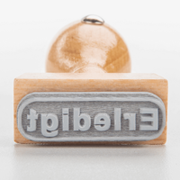 Stempel, liegend mit Motiv, Holz