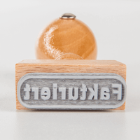 Stempel, liegend mit Motiv, Holz