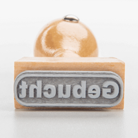 Stempel, liegend mit Motiv, Holz