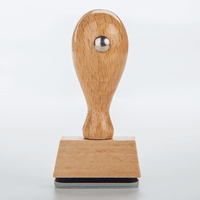 Stempel, stehend mit Motiv, Holz