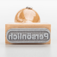 Stempel, liegend mit Motiv, Holz