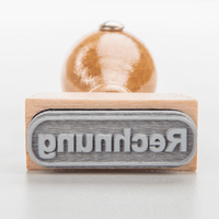 Stempel, liegend mit Motiv, Holz