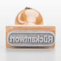 Stempel, liegend mit Motiv, Holz