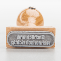 Stempel, liegend mit Motiv, Holz