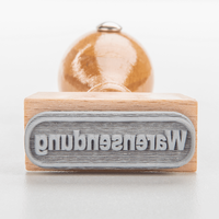 Stempel, liegend mit Motiv, Holz