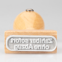 Stempel, liegend mit Motiv, Holz