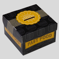 Burgerbox, farbig bedruckt, motiv