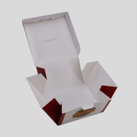 Burgerbox, farbig bedruckt, offen